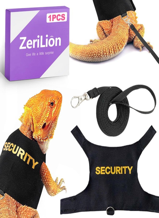 ZeriLion Bearded Dragon Harness & Leash Kit, Escape-Proof Adjustable Lizard Lead for Walking, Fun Costume Accessory - Image 1